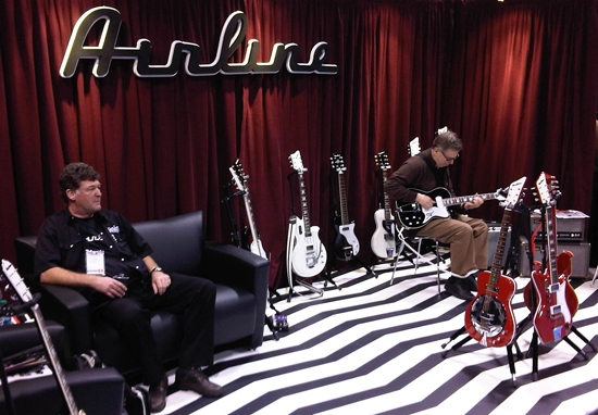 The Airline Guitars Booth at Winter NAMM 2011