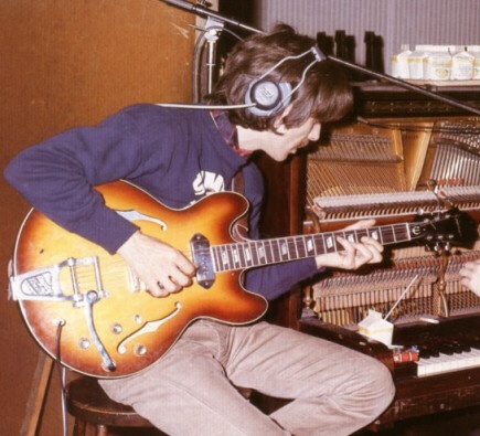 George Harrison and his EPiphone Casino