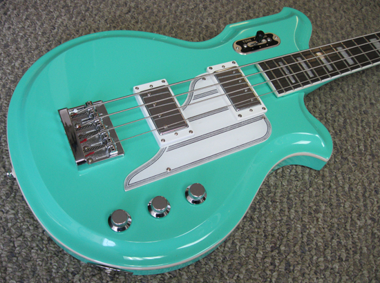 The NEW 34" scale Airline Map Bass in Seafoam Green!