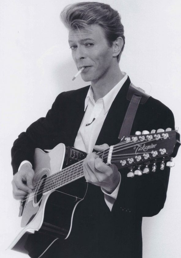 Bowie and his 12-string Takamine