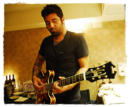 Deftones: Chino Moreno with his Eastwood Joey Leone Signature Guitar