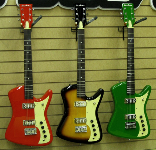 New from Eastwood Guitars: The Airline Bighorn Electric Guitar (Red, Sunburst & Green finishes)