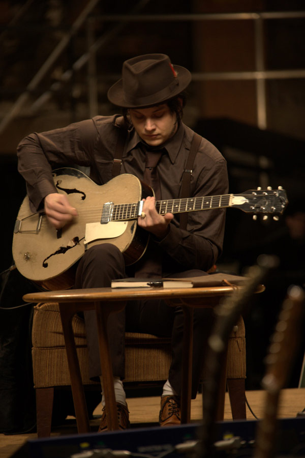 Jack White with his 1950s Kay Hollowbody Guitar