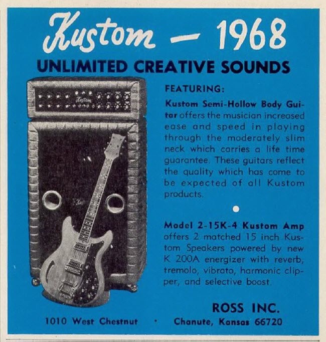 1968 Kustom Ad for the K200A Amp