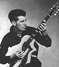 Link Wray with a Supro Dual Tone Guitar