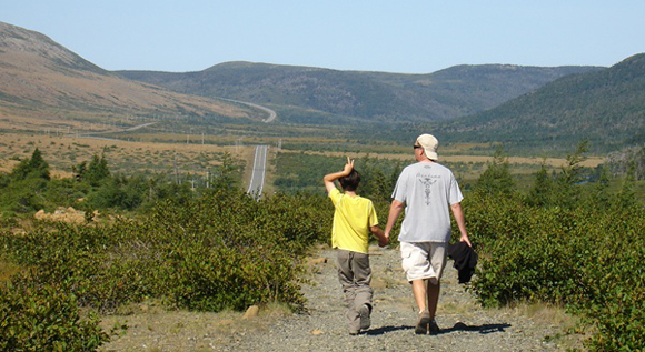 Troy and me hiking in Western Newfoundland