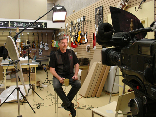 Mike Robinson taping Guitar Pics for Treasure HDTV