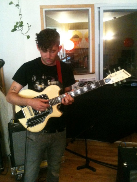 Peter Silberman from The Antlers with his Airline Town & Country Guitar