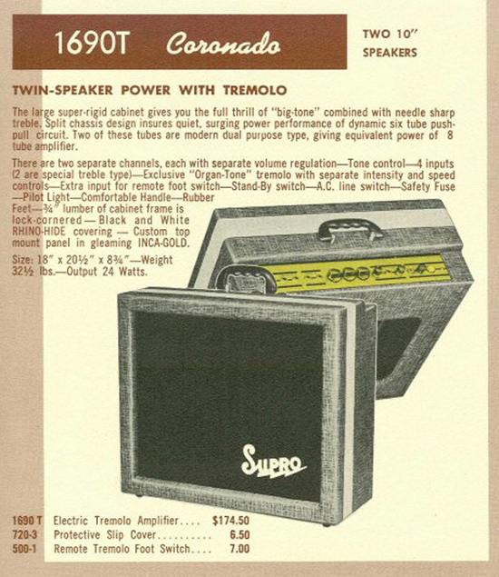 Supro 1690T Coronado Amp (catalog ad)