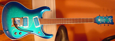 2002 Mosrite Electric Guitar (blueburst, Japanese re-issue)