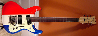 2002 Mosrite Electric Guitar (red white & blue, Japanese re-issue)