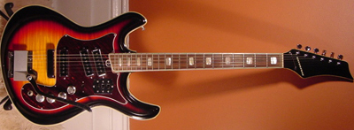 Vintage 1960's Silvertone Mosrite Electric Guitar