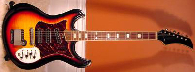Vintage 1960's Silvertone Mosrite Slider Electric Guitar