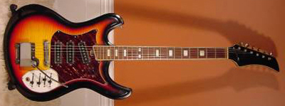 Vintage 1970's Silvertone Slider Electric Guitar