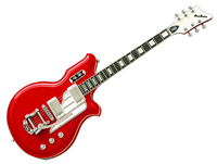 Airline Map Guitar - Red