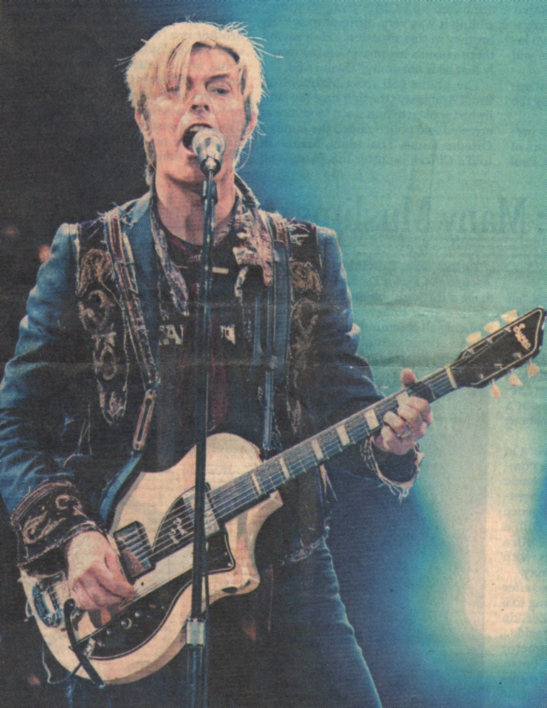 David Bowie with Supro Dual Tone Guitar