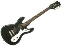 Eastwood Hi-Flyer Guitar - Black with stop tail