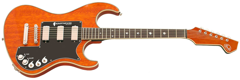 Eastwood Wandre Doris Standard Guitar - Transparent Amber