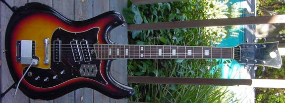 1970's Silvertone Mosrite Ventures Model Guitar