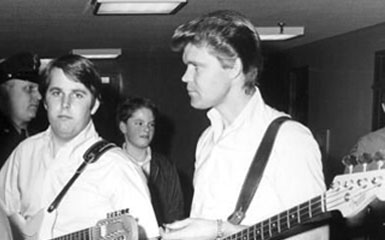 Carl Wilson and Glen Campbell ready for another Beach Boys gig