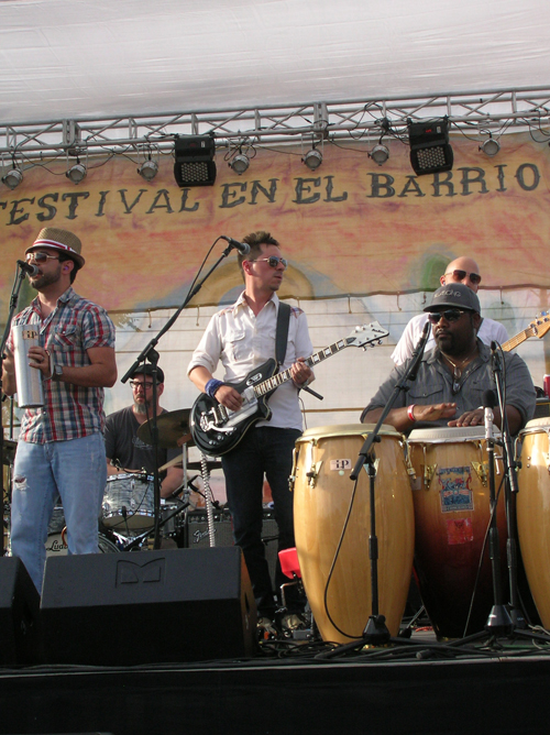 Adrian Quesada (Grupo Fantasma) with the Airline Map Electric Guitar