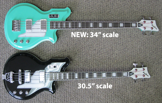 The NEW 34" scale Airline Map Bass in Seafoam Green!