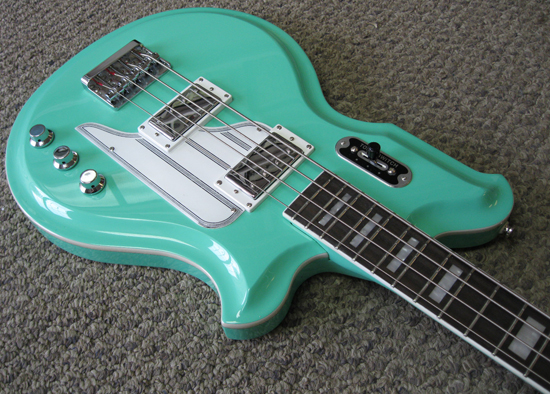 The NEW 34" scale Airline Map Bass in Seafoam Green!