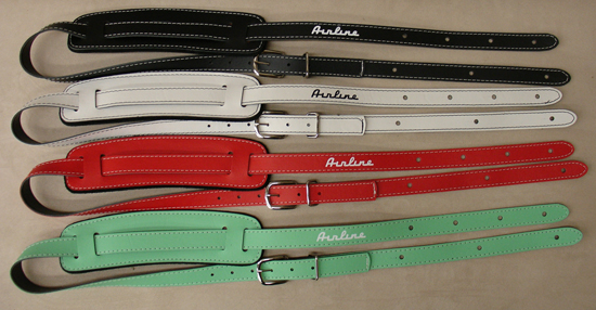 Custom Airline Vintage Guitar Straps (Leather)