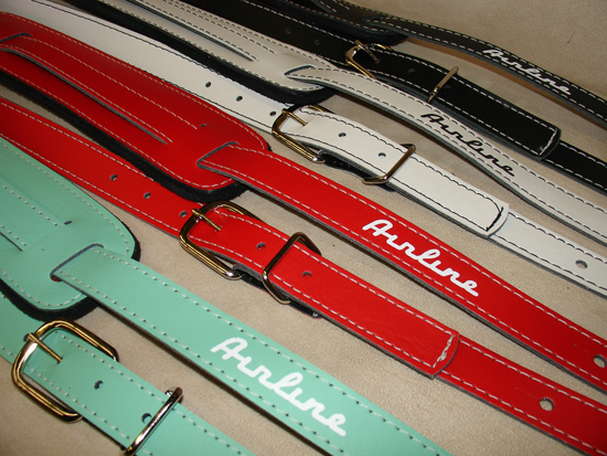Custom Airline Vintage Guitar Straps (Leather)