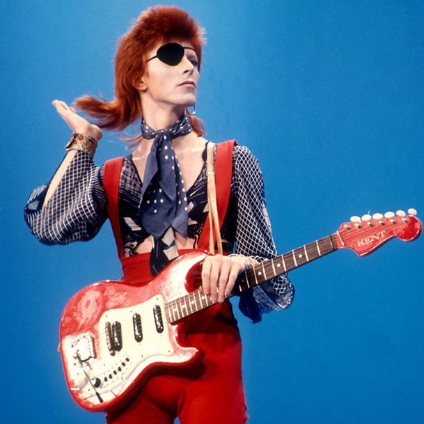 David Bowie red guitar