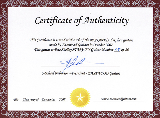 Certificate of Authenticity