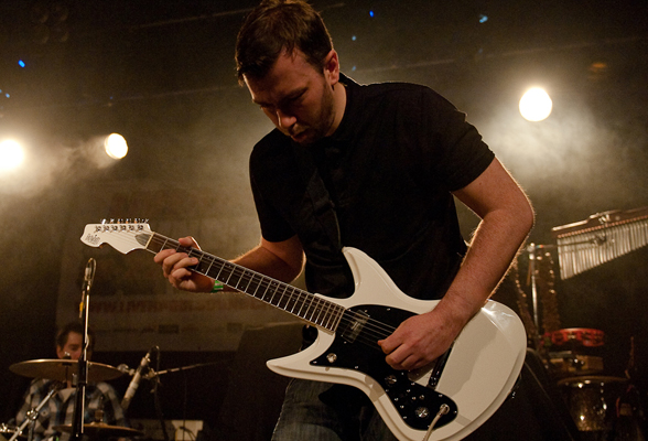 Guitarist Carl Cook of the 'The Owls' from Liverpool, Manchester