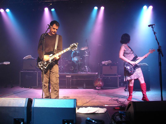 The Wedding Present in Wolverhampton. David Gedge played his Eastwood Supro.