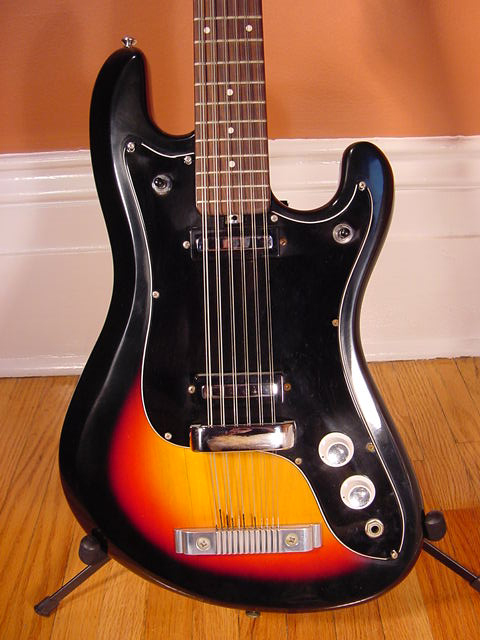 Vintage 1960's EKO Cobra 12-String Electric Guitar (Sunburst)