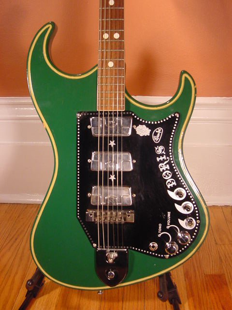 Vintage 1960's Wandre Doris Electric Guitar (Green)