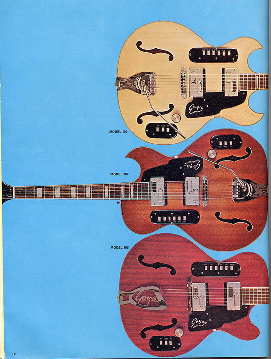 Vintage 1967 Goya Rangemaster 109R Electric Guitar