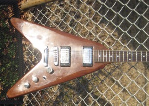 Vintage 1980's Harmony Flying V Electric Guitar