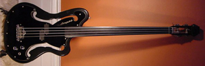 Vintage 1960's Ampeg AMUB-1 Fretless Electric Bass Guitar
